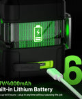 3.7V 4000mAh lithium battery charging port on Pro Grade Laser Level 360 Self Leveling With Digital Angle Screen