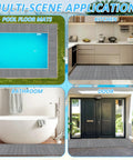 3 By 10 Ft Drainage Pool Floor Mats Non Slip PVC Splash Matting With Mesh Hollow Design in pool, kitchen, bathroom, door settings