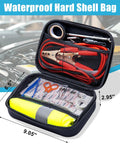 Grab And Go Portable Car Roadside Emergency Kit With Compact Organizer Bag Black with contents displayed