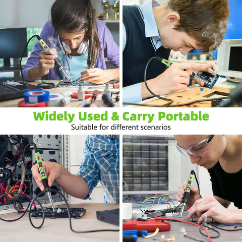 People using 80W High Power Soldering Iron Kit With Digital LCD Temperature Display Ceramic Heater Quick Heat In 20 Seconds Pro Grade Adjustable 180-480 C Portable Welding Tool With 5 Tips Stand Solder Wire Sponge Paste For Metal Repairs DIY Projects on electronics