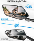 360 Degree Adjustable Bike Mirror With Long Arm Handlebar Mount For Safe HD Rear View On Scooters, Motorcycles, And E Bikes