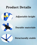 Versatile Adjustable Dog Agility Jump Set With Hurdles and Weave Poles details; adjustable height, durable blue PVC poles