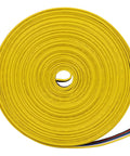 6 Pin 22 AWG RGBWW LED Strip Wire Extension Cable 33 Feet in coil, yellow PVC jacket, copper strands visible