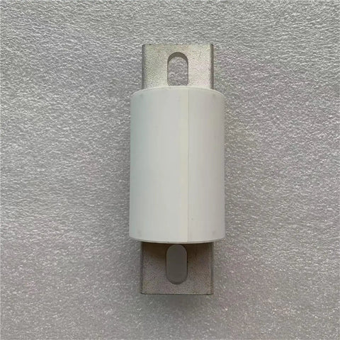 High Voltage DC Fast Fuse For Electric Vehicles With 500 Amp And 800 Volt Rating Featuring Bulletproof Ceramic Housing and metallic end connections.
