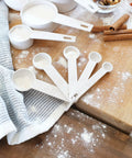 Wheat Straw Measuring Cups And Spoons Set Ten Piece For Cooking And Baking With Assorted Sizes Plant Based Kitchen Essentials