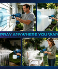 Ditch The Cords With This Hardworking Cordless Paint Sprayer Boasting A Bright Led Lamp And Twin High Capacity Cells for outdoor DIY.