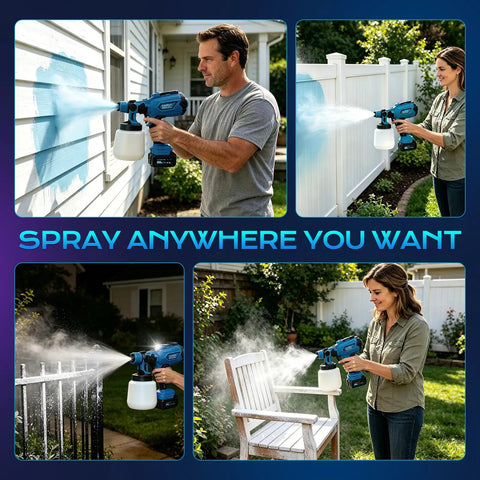 Ditch The Cords With This Hardworking Cordless Paint Sprayer Boasting A Bright Led Lamp And Twin High Capacity Cells for outdoor DIY.