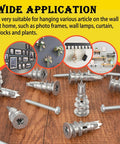100 Piece Zinc Self Drilling Drywall Anchors And Screws Kit With 50 Heavy Duty Hollow Metal Anchors And 50 Size 8 And One Quarter Inch Screws for secure sheetrock mounts shown on wood surface