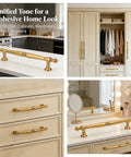 10 Pack 5 Inch Champagne Bronze Cabinet Handles And Drawer Pulls Installed on Kitchen Cabinets, Dressers, and Closet Doors
