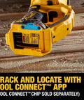 Cordless drill showing Tool Connect technology, designed for tracking, on a workbench. Runs Like A Champ With Savage Torque For Tough Framing Work Features Power Detect Technology And E Clutch Protection Handles Bind Ups Smoothly Includes Snappy Quick Release Hex Chuck Bare Tool Only.