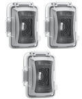 Insane Weatherproof Electrical Outlet Covers 3 Pack 1 Gang Outdoor Plugs Sun Stabilized Polycarbonate, 4.6x5.9 inch.