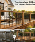 Heavy Duty Black Steel Deck Balusters 101 Pack 32 Inch Metal Railing Spindles For Porch Patio And Stairs No Sweat Assembly Rust Resistant Workhorse Build Seamless DIY Upgraded on a modern deck.