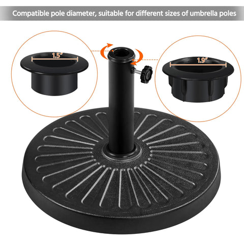 Beefy Heavy Duty Outdoor Umbrella Base for 1.5-1.9