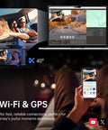 Image of 4K 3 Channel Dash Cam With Front Rear And Interior Cameras, 4K 1080P 1080P, App And WiFi, 64GB Card Included, devices showing app use
