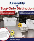 Keep Your Deep Fryer Oil Crisp And Clean With This Reusable Micron Filter Bag Made For Busy Restaurants And Casual Home Kitchens To Sweep Up Tiny Debris And Stretch Your Fry Oil Budget showing assembly vs bag-only distinction.