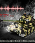 1/16 Scale German King Tiger RC Tank With Realistic Smoke, Sound And Lights, 2.4G Remote, Shooting Action in camo design