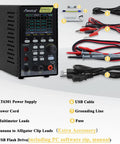 Beefy Benchtop Power Supply And Digital Multimeter Duo, 60V 10A 300W Switching Bench Power Supply with accessories and leads