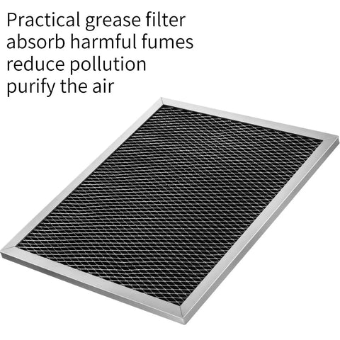 3 Pack Range Hood Filter Replacement 8.7 X 10.5 Inch Aluminum Charcoal Combo Filter showing mesh surface and frame