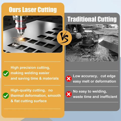 Laser cutting vs traditional cutting for 49 Pieces Steel Welding Practice Kit With Magnets And Coupons, Starter Weld Training Set