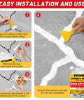 Self Leveling Concrete Crack Filler for Driveways and Patios Fast Drying Cement Repair Easy installation process steps.