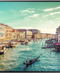 Premium 75 Inch 4K UHD Commercial Digital Signage Led Display featuring a vibrant view of a Venetian canal.