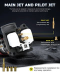 24mm Carburetor Kit For Predator 212cc And 224cc Engines, showing main jet and pilot jet options for optimal performance.