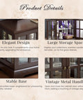 Product details of 32 Inch Glass Liquor Cabinet With Seven Color LED Lights Smartphone Control Mirrored Display Panel