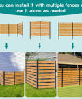 Hide Ugly AC Unit With This Outdoor Wood Privacy Fence Enclosure No Dig Privacy Screen 48 By 48 Inches installation options