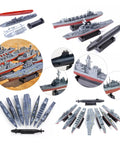 Eight Piece Warship Model Set For DIY Assembly And Painting Great For Collectors And Hobbyists Battleship Carrier Submarine