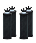 Set of four black replacement filters for Two Point Nine Gallon Countertop Water Filtration System Black Purification Unit For Home Kitchens Compact Space Saving Design Fits 3 To 5 People Easy Pour Portable For Apartments And Small Spaces
