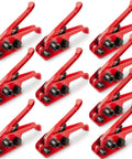 Heavy Duty Poly Strap Tensioner And Cutter Manual Banding Tool Fits Half To Three Quarter Inch Polyester Strap, kit of ten.