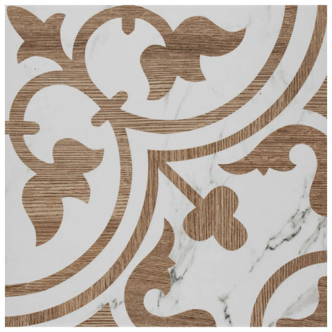 Loire Noce 9.75 Inch Square Porcelain Floor And Wall Tile Dope Glazed Mix Texture With Subtle Tone Variation close-up pattern