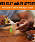 Rock Solid Super Glue Gel No Drip Formula For Precision Repairs And Vertical Fixes Quick Setting Anti Clog Bottle Clear Adhesive Heavy Duty Bonding Pack Of Two holding glue bottle for quick bonding tasks