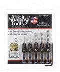 Quick Change Five Piece Countersink Drill Bit Set With Case One Step Drill Countersink And Counterbore For Sizes Four Through Twelve Wood Screws Made In The USA packaged view
