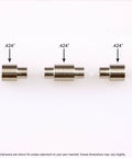 Slimline Pro Pen and Pencil Kit Bushings for 8mm Tubes, 0.424 Inch Sizing, displayed with measurements, woodturning accessory