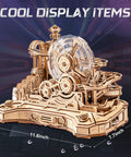 3D Wooden Puzzle Gear Ball Challenge for Adults DIY Marble Run Pinball Machine Model Kit With Six Mechanisms Five Tier Tracks And Real Time Path Adjustments For Thrill Seeking Brain Teasers, 8.1-inch wood kit