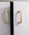 Gold Crystal Cabinet Pulls Set 10 Pack With Czech Crystal And Zinc Alloy Construction, mounted on white cabinets