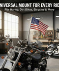 Motorcycle with Sturdy Stainless Steel Flag Pole Mount For Motorcycles And Bicycles Adjustable Telescoping Flag Holder