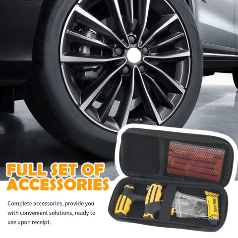 All In One 30 Piece Car Tire Plug Kit With Drill Bits And Rubber Plugs for emergency flat tire repair, tools in case