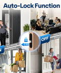 Keyless Entry Door Lock With Fingerprint And Passcode, Electronic Deadbolt For Front Door, Auto Lock, in various scenarios