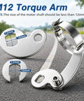 Two Sets Universal M12 Torque Arm Conversion Kit For E Bike Hub Motors Fits Front Or Rear Installations Durable 12mm Torque Arm For Adult Electric Bicycle Maintenance Tool, stainless steel, 12mm