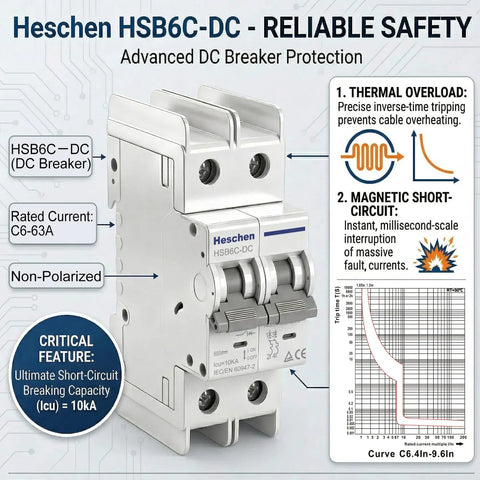 Tough As Nails 32A DC Miniature Circuit Breaker Rated Up To 600VDC with advanced thermal and magnetic protection features.