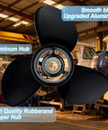 Beefed Up Aluminum Boat Propeller For Mercury And Mercruiser Sterndrives With 14 And A Half Inch Diameter And 19 Pitch Three Blade Design Ideal For 135 To 300 HP Right Hand Rotation Includes Hub Kit And 15 Spline.