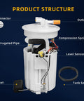 Fuel Pump Replacement For 2002 2003 Nissan Altima 2.5L L4 And 3.5L V6 Plug And Play showing structure with connector and float