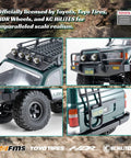 Toyota Licensed LC80 One Tenth Scale Brushless RC Crawler with KC HiLiTES covers, HDR wheels, realistic details.