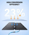 Solix C200X Portable Power Station With 60W Solar Panel showing 23% high conversion efficiency