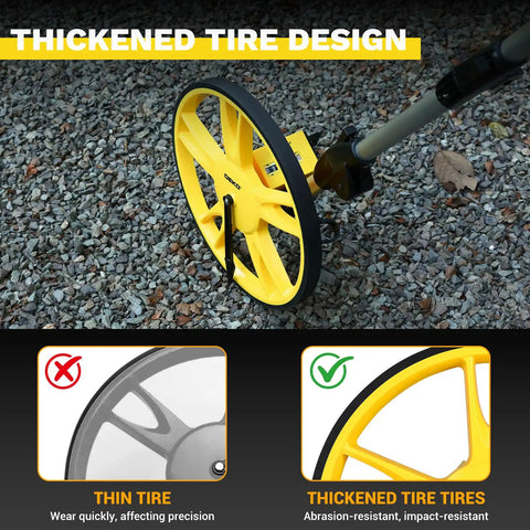 Straight Up Accurate 12 Inch Measuring Wheel For Quick Distance Tracking In Feet Folds Flat For Easy Storage With Simple One Key Reset And Carry Bag Ready To Roll On Any Project Site No Sweat Guaranteed
