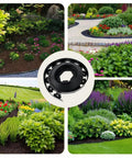 40 Foot Flexible Plastic Garden Edge Roll With 40 Spikes Two Inch Tall No Dig Landscape Border in flower bed layout