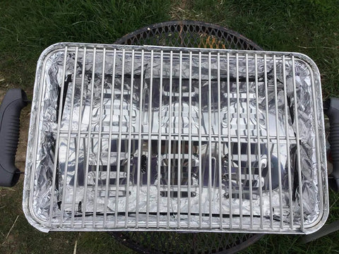 Game Changing Stainless Steel Cooking Grate And Flavorizer Bar Combo Kit Replacement For Weber Go Anywhere Portable Gas Charcoal Grill, top view.