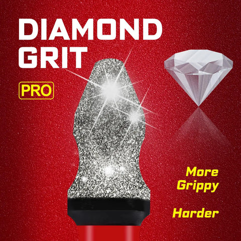Diamond Coated Impact Screwdriver Bit Set 6 Inches PH2 Phillips tip close-up with sparkling diamond grit